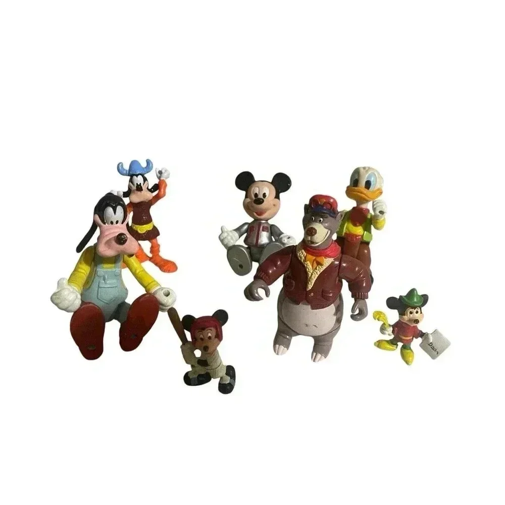 Vintage Playmate 1991 Disney Baloo Goofy Donald Duck Mickey Figure Lot Of 7 RARE